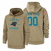 Carolina Panthers Customized Nike Tan Salute To Service Name & Number Sideline Therma Pullover Hoodie,baseball caps,new era cap wholesale,wholesale hats